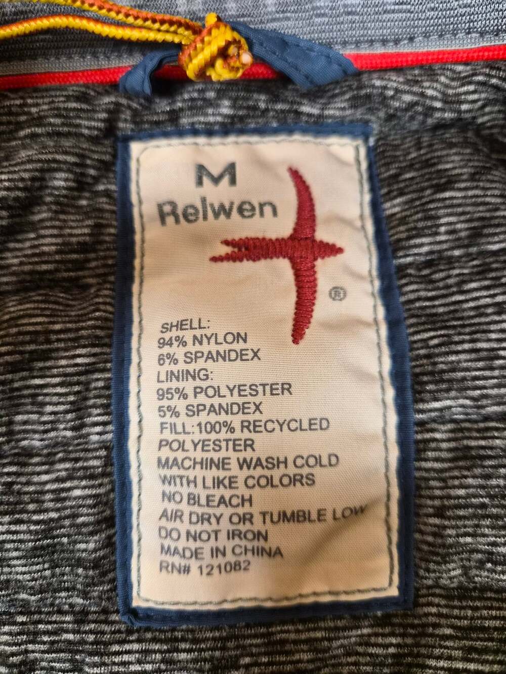 Relwen Insulated Windzip Popover Quilted Jacket Men's M Two Tone Blue (1480)
